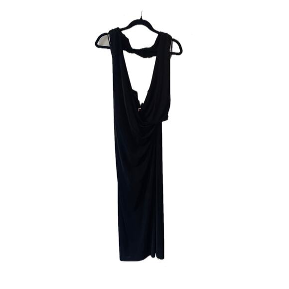 NWT Reformation Consuela Knit Midi Dress Draped Cowl Black XS - Picture 7 of 7